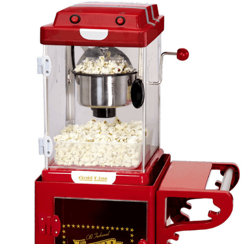 מכונת פופקורן מקצועית על עגלה Gold Line Retro Popcorn Cart ATL-1209