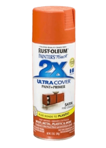 ספריי צבע 2X עם יסוד Satin Fire Orange - כתום משי