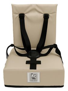 כיסא הגבהה Grow Up מתקפל ונח עם רצועות פנימיות וקשירה לכיסא מטבח/פינת אוכל - חול