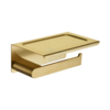 מחזיק ניר טואלט עם מדף מדגל סדרת טל 94286 | זהב מוברש