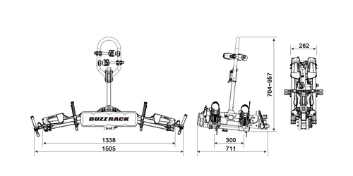 מנשא אופניים חשמליות לוו גרירה 2-E-scorpion 33039 BUZZ RUCK