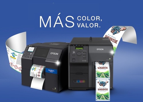 מדפסת מדבקות צבעונית תעשייתית ColorWorks C6000Ae
