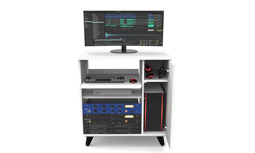 Modular Side Rack - ארונית השלמה לשולחן אולפן - צבע לבן