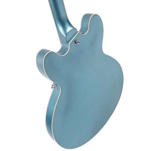 זוית נוספת Vintage VSA500B Reissued Semi Acoustic Guitar Gun Hill Blue