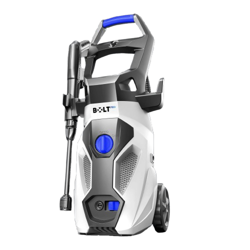 מכונת שטיפה ביתית BOLT PRO PW1401 עם לחץ 120 בר ועוצמה 1400W, כוללת אקדח לחץ וצינור 8 מטר לניקוי יעיל של רכבים ומשטחים חיצוניים