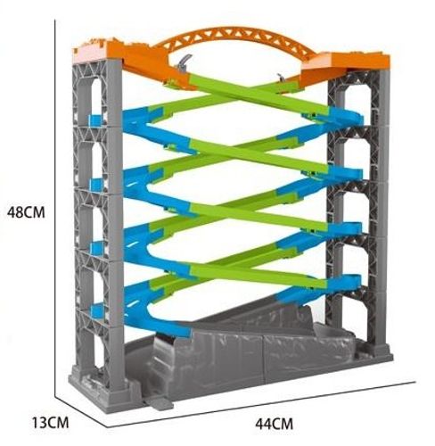 מסלול מכוניות High Speed Track - מסלול נייד רב-קומתי למרוצי מכוניות + 2 מכוניות (מגוון צבעים)