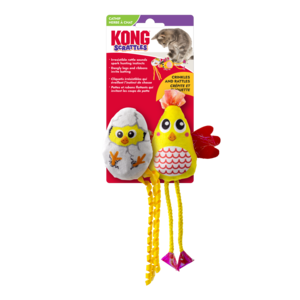 קונג לחתול סקראטלס KONG עוף-זוג צעצועים