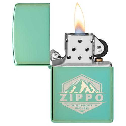 מצית זיפו לוגו על רקע הרים - ZIPPO