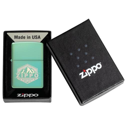 מצית זיפו לוגו על רקע הרים - ZIPPO