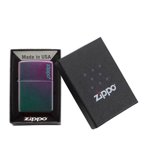 מצית זיפו סגול / טורקיז מתחלף - ZIPPO