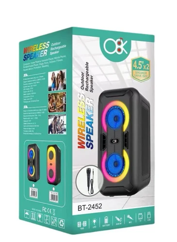 בידורית קריוקי 9 אינץ' 30W עם מיקרופון חוטי דגם BT-2452