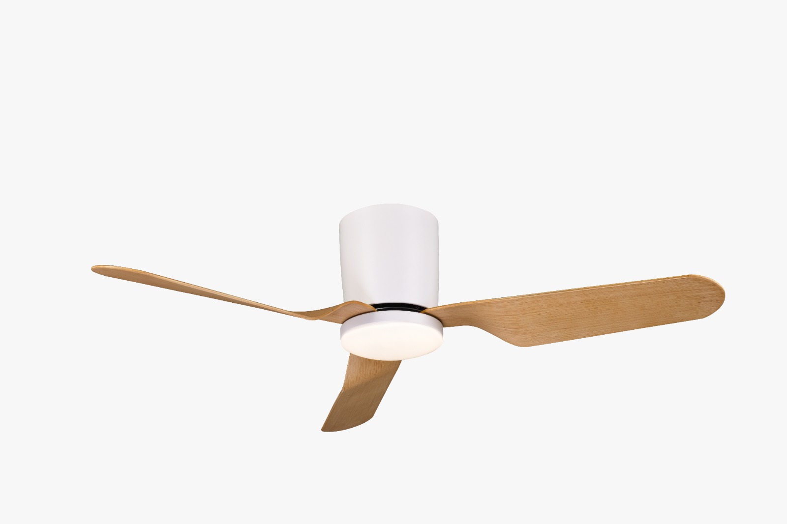 מאוורר תקרה 48" גוף לבן/כנפיים עץ בהיר/שלט MIDEA  18W 2000LM