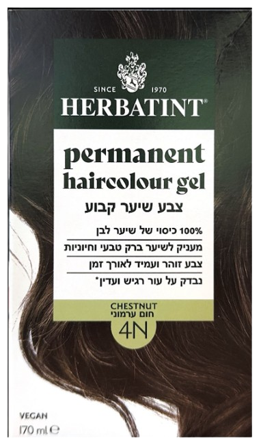 צבע לשיער קבוע | חום ערמוני | 4N | מכיל 170 מ"ל | 