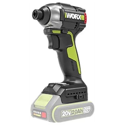 סט נטענים 20V פטישון + מברגת אימפקט + שתי סוללות 2 אמפר בארגז  WORX WU292DS.4 brushless