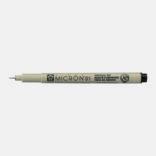 עט רפידוגרף שחור MICRON סקורה 0.1