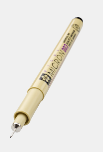 עט רפידוגרף שחור MICRON סקורה 0.03