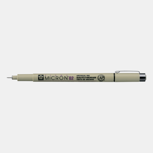 עט רפידוגרף שחור MICRON סקורה 0.2