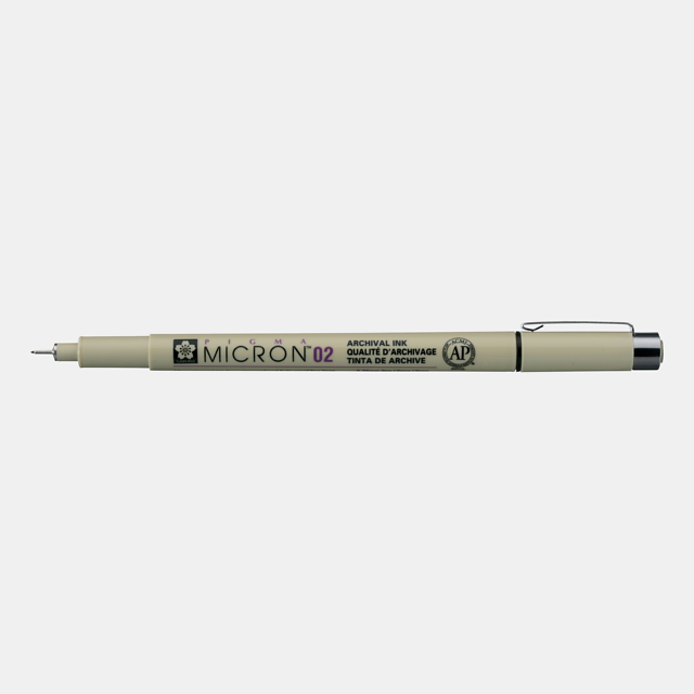 עט רפידוגרף שחור MICRON סקורה 0.2