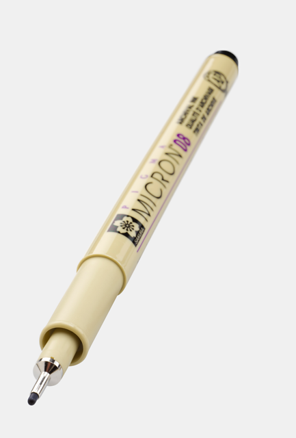 עט רפידוגרף שחור MICRON סקורה 0.8