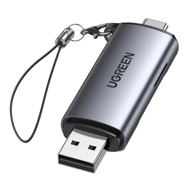 קורא כרטיסים 2 ב-1 UGreen CM185 50706 OTG USB-C+USB-A To TF/SD 3.0 Card Reader