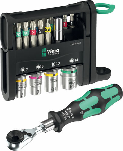 סט בוקסות וביטים 21 חלקים Tool-Check Modular 1, 21 pieces 05049000001
