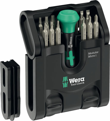 WERA Tool‑Check Modular Micro 1 – סט מברג ביטים 21‑חלקים קומפקטי 05049002001