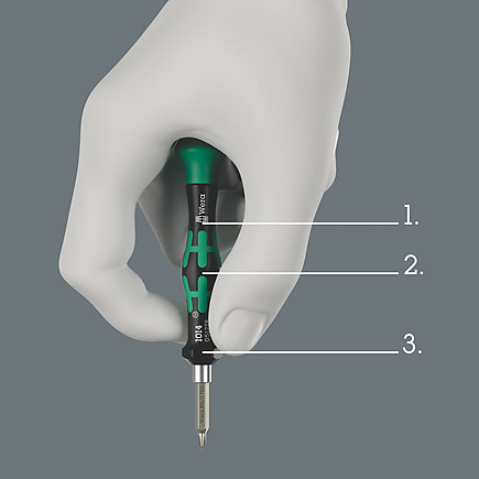 WERA Tool‑Check Modular Micro 1 – סט מברג ביטים 21‑חלקים קומפקטי 05049002001