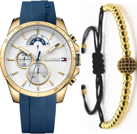 טומי הילפיגר Tommy Hilfiger 1791353 סט צמיד מתנה לגברים