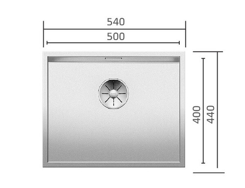 כיור מטבח נירוסטה BLANCO דגם זירוקס דארק סטיל 500IF
