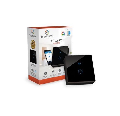 מפסק חכם שחור לדוד להתקנה על הטיח