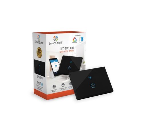 מפסק חכם שחור לדוד להתקנה בקופסא גוויס