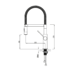 ברז מטבח צינור גמיש ניקל P3