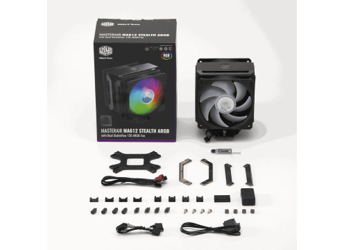 קירור למעבד CoolerMaster MasterAir MA612 Stealth ARGB Cooler
