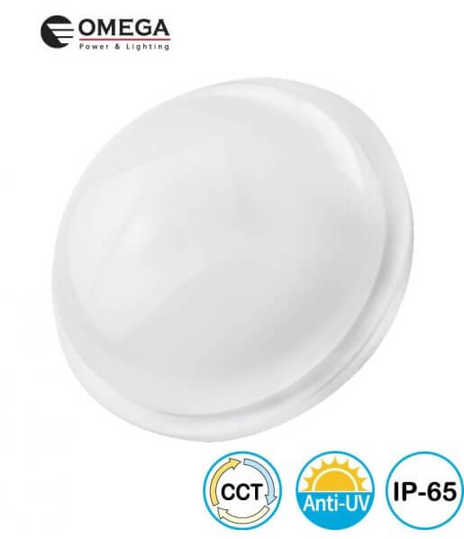 פלפון חוץ IP65 BULK 3CCT צמוד תקרה\חומה 25W עגול
