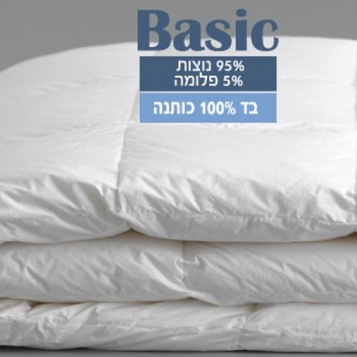 שמיכת פוך בייסיק במילוי נוצות ופלומה