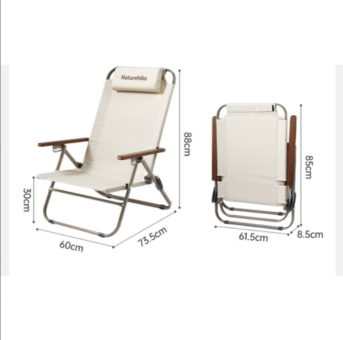 כסא מתקפל לים נמוך ולקמפינג 4 מצבים NATUREHIKE RECLINER Chair