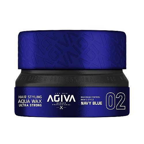 ווקס לשיער Agiva Hair Wax 02 NAVY BLUE Aqua Wax Ultra Strong 155mL