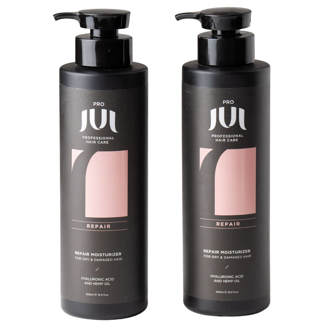  זוג קרם לחות משקם לטיפול בשיער יבש או פגום JUL REPAIR ללא שטיפה ג`ול 500 מ"ל * 2