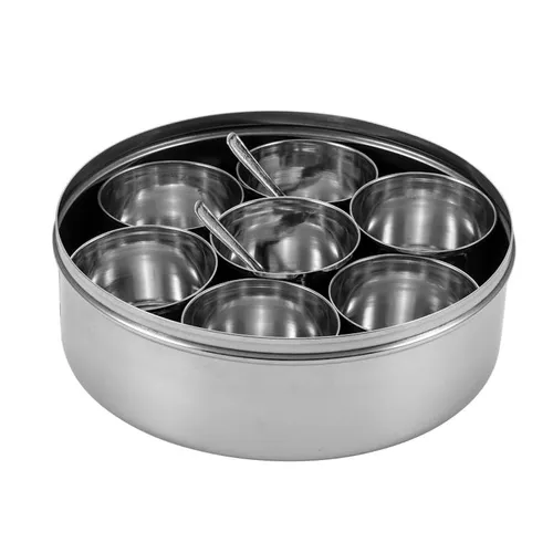 קופסא לאחסון תבלינים נירוסטה מסאלה | Cutterpeeler