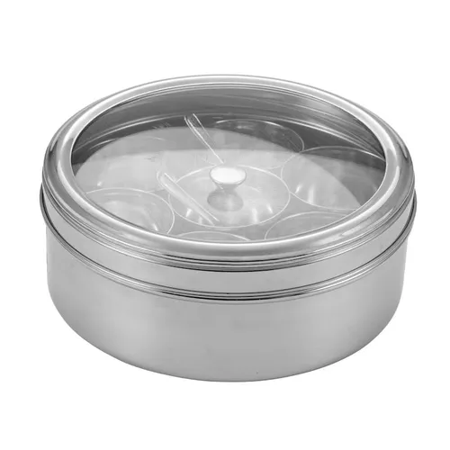 קופסא לאחסון תבלינים נירוסטה מסאלה | Cutterpeeler
