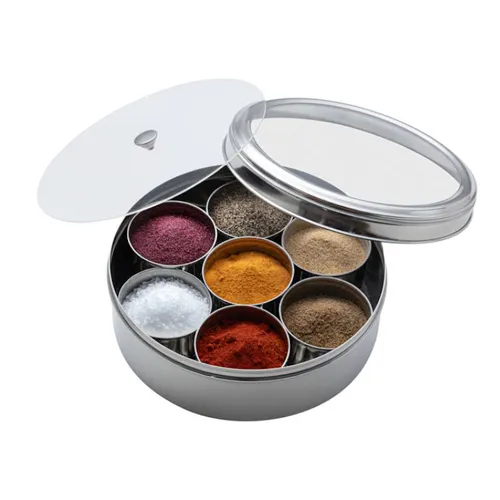 קופסא לאחסון תבלינים נירוסטה מסאלה | Cutterpeeler