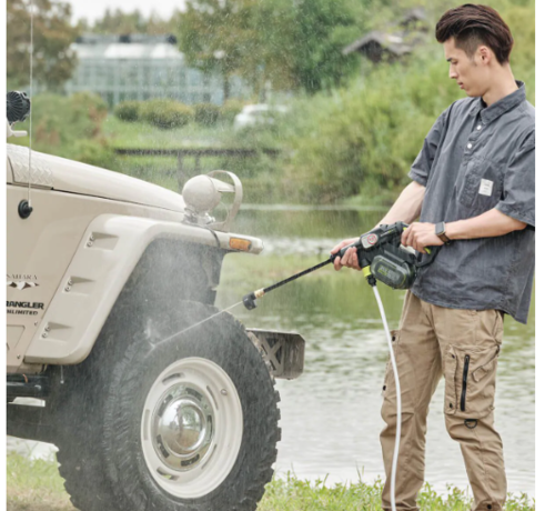 מכשיר שטיפה בלחץ 56 בר עם אביזרים + סוללה 4 אמפר ומטען WORX 