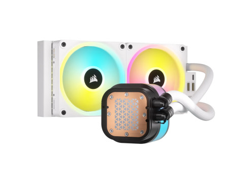 קירור נוזלי למעבד Corsair iCUE LINK H100i RGB AIO 240mm White Liquid CPU Cooler