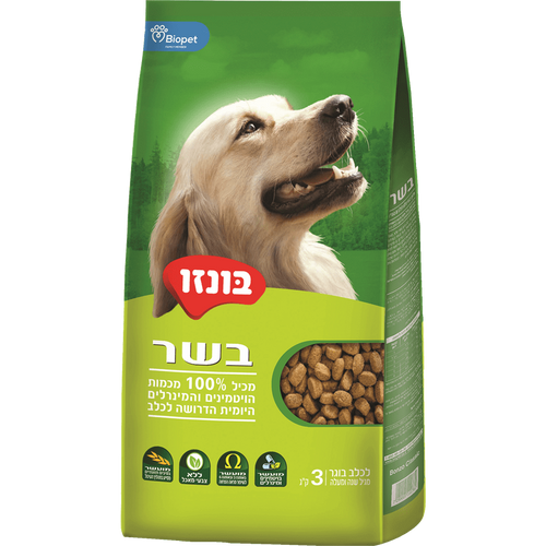 מזון לכלבים בוגרים בונזו 3 ק