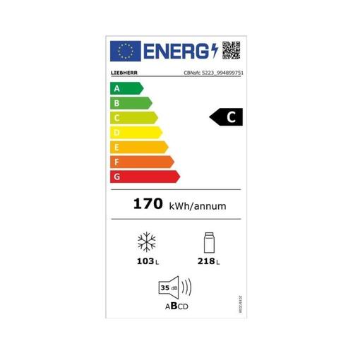 מקרר מקפיא תחתון 320 ליטר Liebherr CBNsfc 5223 כסוף *שבת