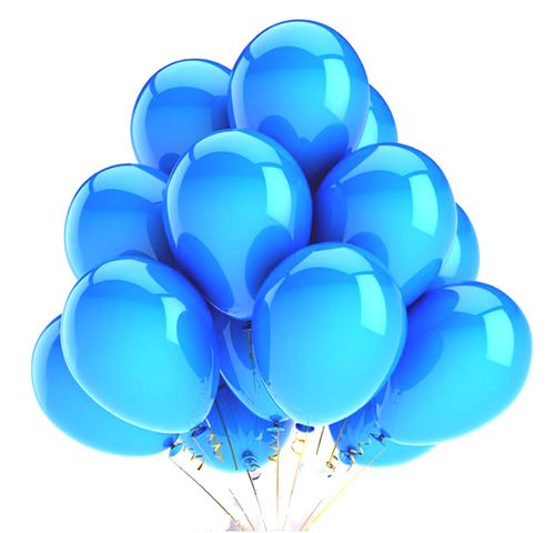 50 בלונים בצבע תכלת מטאלי
