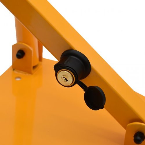 מחסום חניה מתקפל Smith דגם 151702-003 עם בסיס קבוע לקרקע, שלדת צינור חזקה 38 מ