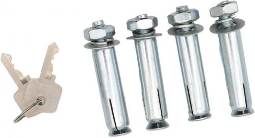 מחסום חניה מתקפל Smith דגם 151702-003 עם בסיס קבוע לקרקע, שלדת צינור חזקה 38 מ