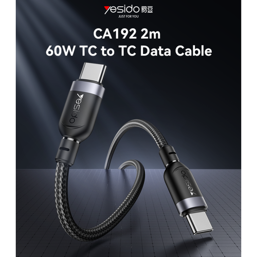כבלCA192 2M PD 60W Fast Charging Type-C To Type-C