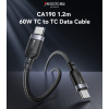 כבלCA190 1.2M PD 60W Fast Charging Type-C To Type-C